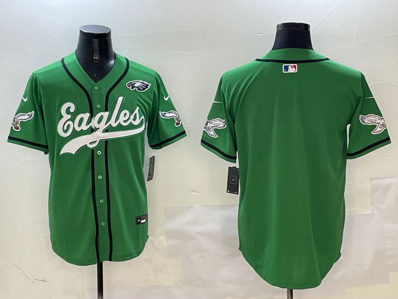 Men Philadelphia Eagles Blank Green three generations Jointly Name 2025 Nike Limited NFL Jersey style 8